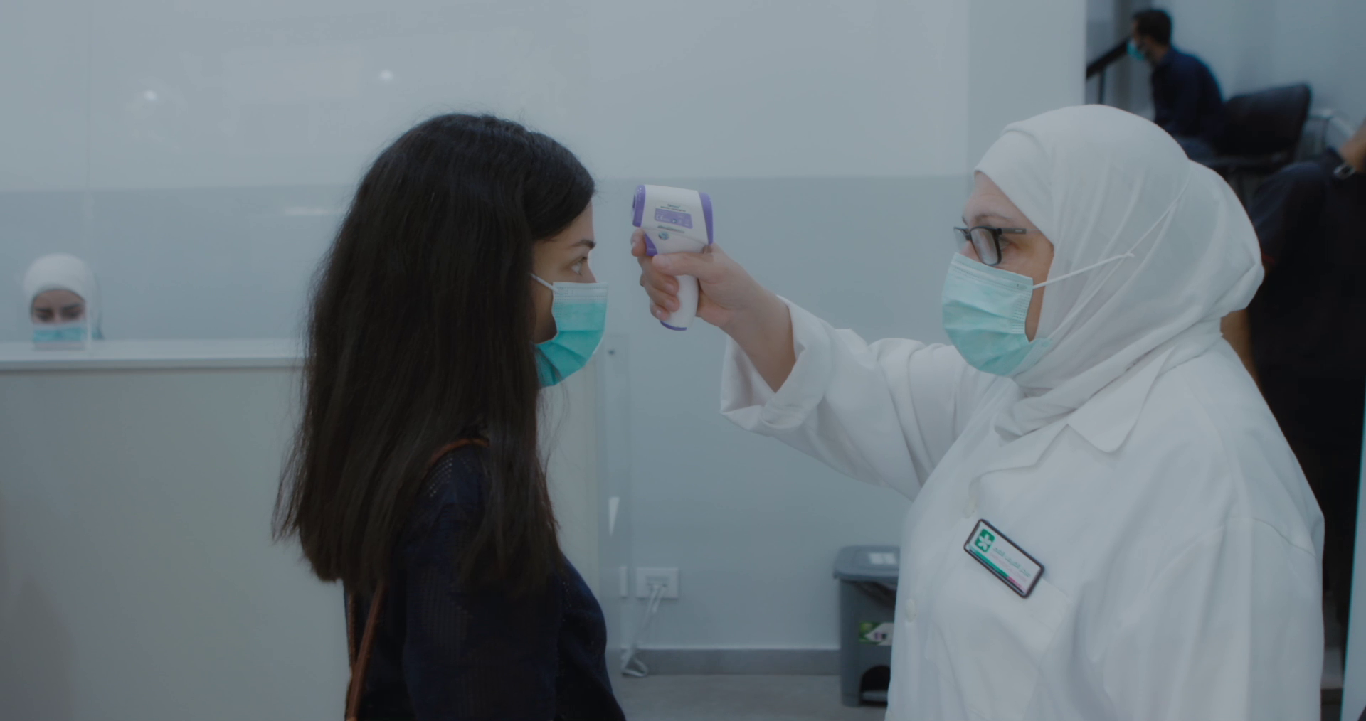 Nurse checking patient